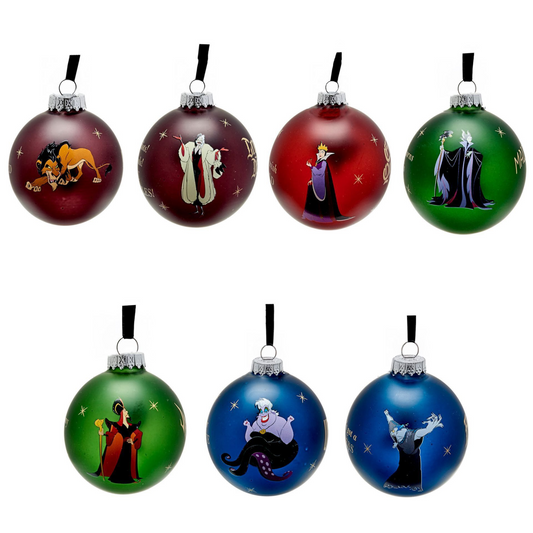 Disney Set of 7 Baubles - Villains