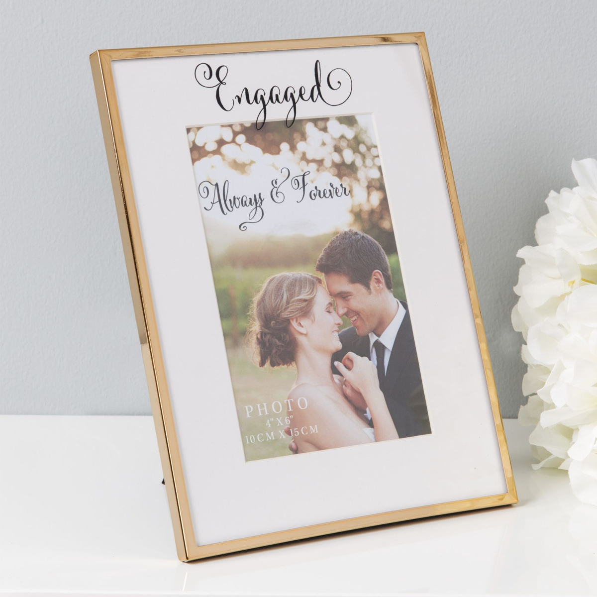 Always & Forever Photo Frame 4" x 6" 'Engaged'