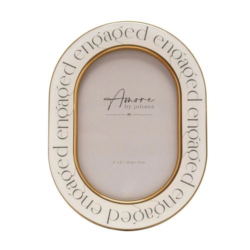 Amore Words Photo Frame 'Engaged' - 4" x 6"