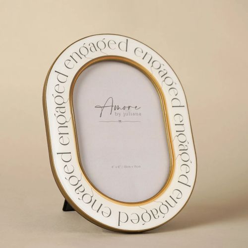 Amore Words Photo Frame 'Engaged' - 4" x 6"