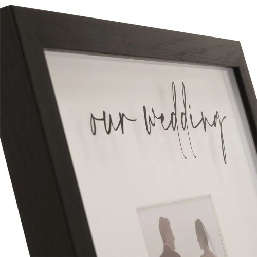 Amore Black Wide Frame 'Our Wedding' 4" x 4"