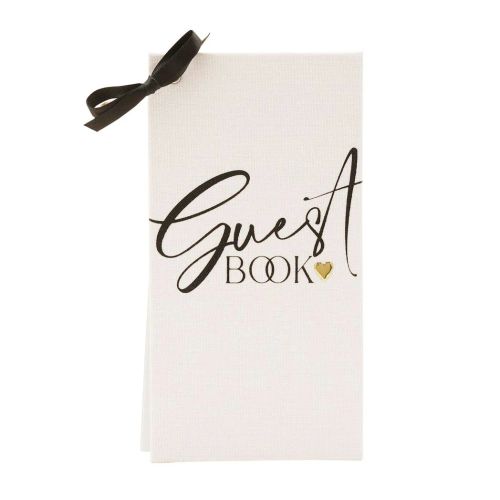 Amore Single Ring Bound Linen Guest Book