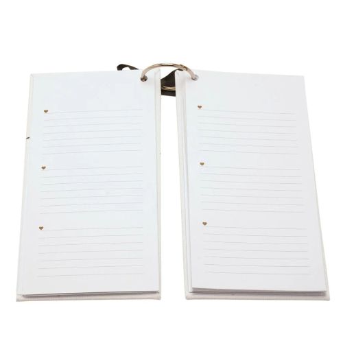Amore Single Ring Bound Linen Guest Book