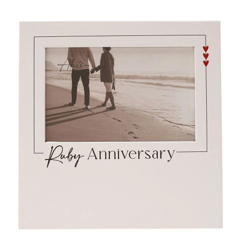 Amore Photo Frame 'Ruby Anniversary' - 6" x 4"