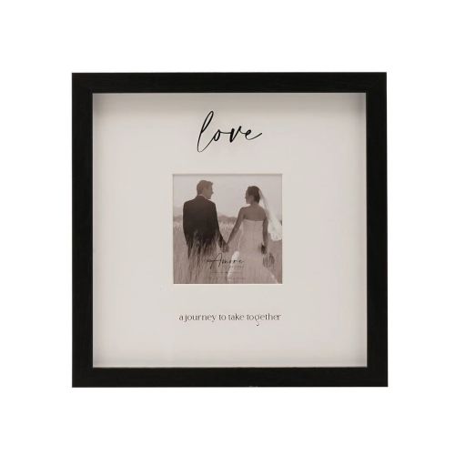 Amore Black Wide Frame 'Love' 4" x 4"