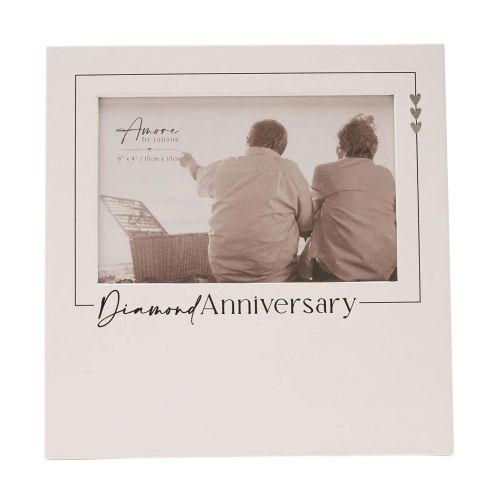 Amore Photo Frame 'Diamond Anniversary' - 6" x 4"
