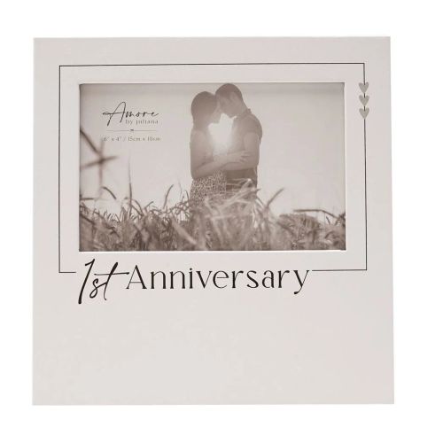 Amore Photo Frame '1st Anniversary' - 6" x 4"