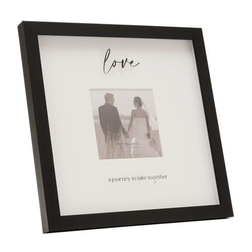 Amore Black Wide Frame 'Love' 4" x 4"