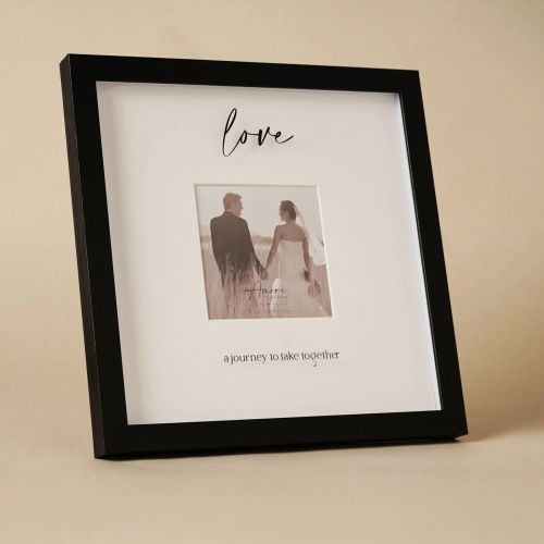 Amore Black Wide Frame 'Love' 4" x 4"