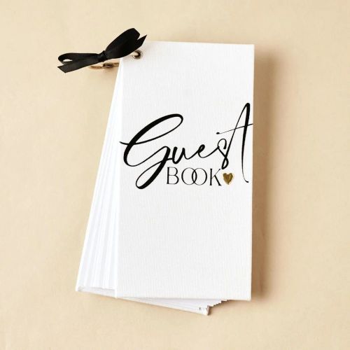 Amore Single Ring Bound Linen Guest Book