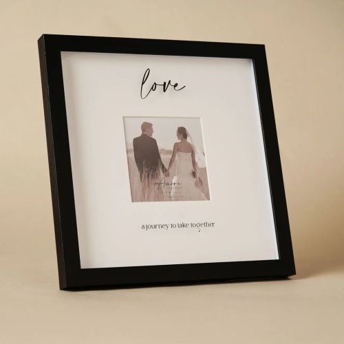 Amore Black Wide Frame 'Love' 4" x 4"
