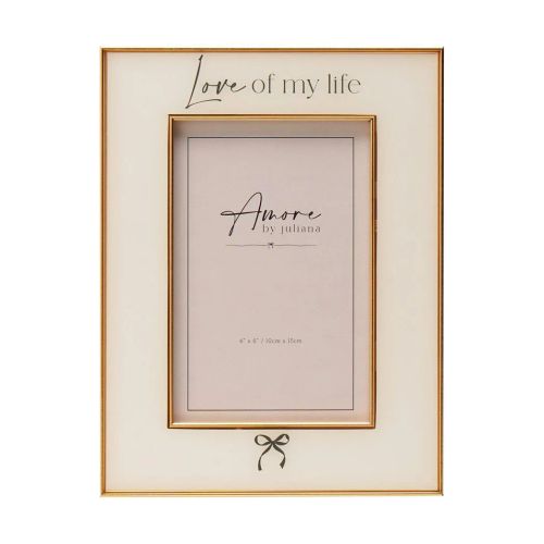 Amore Bow Frame 'Love of my life' 4" x 6"